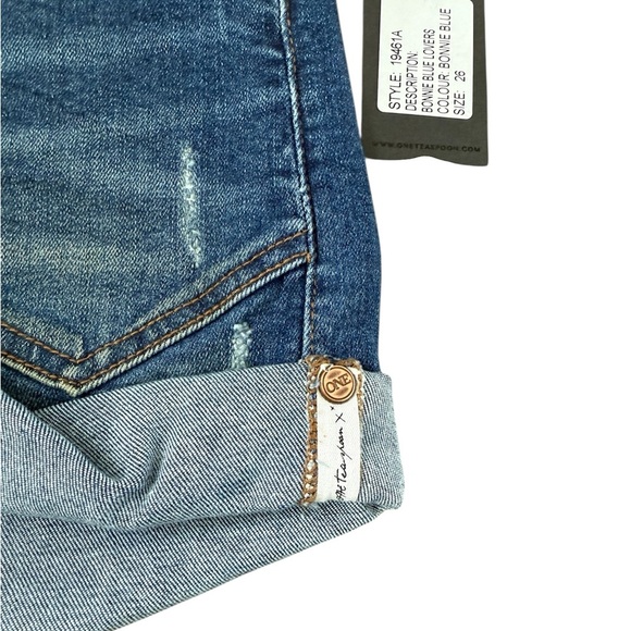 One Teaspoon Lovers Distressed Low Waist Button Fly Jean‎ Shorts - Size 26 - NWT - Picture 3 of 10